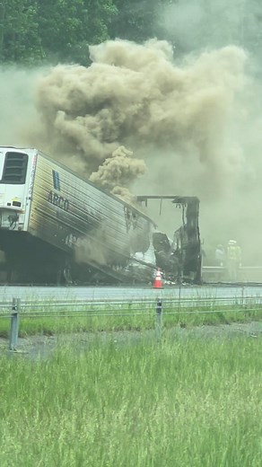 I 75 southbound at 2:25 PM Thursday tractor-trailer on fire traffic backed up 10 miles on I 75 southbound at Altoona lake | Coosa Valley News