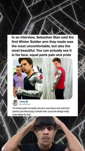 In an interview Sebastian Stan said first Winter Soldier arm they made was the most uncomfortable