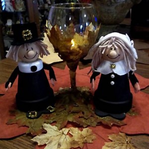Pilgrim Couple Centerpiece Craft
