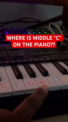 Where is Middle C on n the #pianolessons #learningpiano #beatmakingtutorial