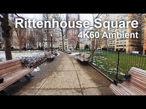 Rittenhouse Square to City Hall Winter Walk | 4K 60fps Ambient Philadelphia Walking Tour (Feb 2026)
