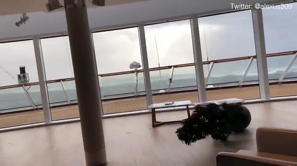 Viking Sky cruise ship dramatically tilts causing plant to roll