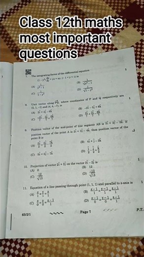 #class 12th maths #boardexam2026 #maths class 12th #cbse #most important questions #boardexampaper