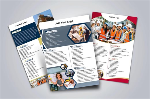 Construction Contractor Capability Statement Template | Government Contracting Company Profile | Canva Editable Template - Etsy