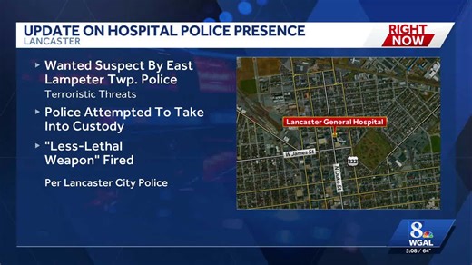 Police surround Lancaster General Hospital to arrest man wanted for terroristic threats