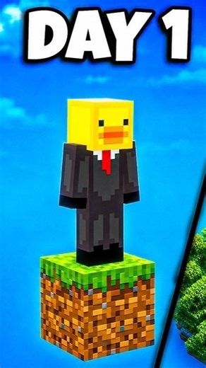 Surviving 100 Days On One BLOCK In Minecraft