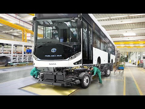 Inside Billions $ Japanese Factory Producing Massive Futuristic Bus - Toyota Production Line
