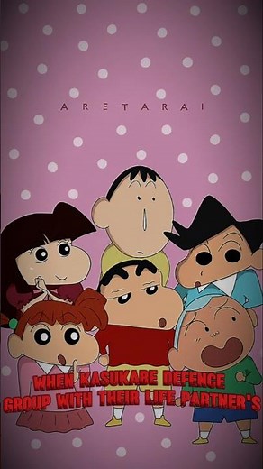 When Kasukabe defence group with their partners #shinchan #edit #anime #adult #shinchanfriends