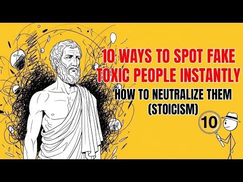 10 Ways To Spot Fake & Toxic People Instantly & How To Neutralize Them (Stoicism)
