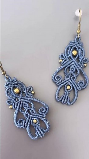 Micro Macramé Bijoux Boucles d'oreilles / Earrings #lahmanecreations