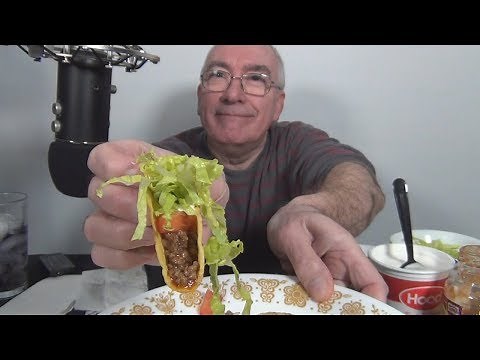 ASMR Eating Crunchy Tacos Night Whispering