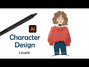 Illustrator Character Design: Creating a Captivating Girl Character from Scratch #illustration