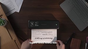 Phomemo M834 Thermodrucker A4, Mobiler Drucker A4 für Unterwegs, Büro, Schule, Zuhause, Kompatibel mit Smartphones und Computern, Tragbarer Drucker mit Tragetasche und 4 Rollen Thermopapier, Schwarz