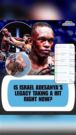 Israel Adesanya has only one UFC win in his last six fights and has been finished in four times ✊⚡️