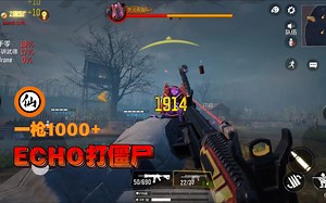 【使命召唤手游】Echo打僵尸模式是真的爽，小怪一枪一个，大怪两枪一个，BOSS一枪伤害1000+