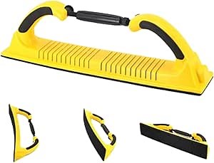 Adjustable Curvature Dust Extraction Hand Sanding Block for Auto Body, ABS Multi- Use, 70x400mm