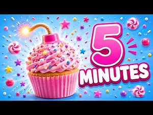 🧁 5-Minute Cupcake Boom Timer | Candy Explosion Countdown