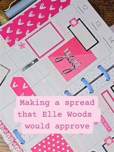 Creating an Elle Woods-Inspired Planner Spread