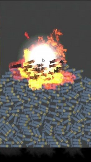 Big explosion on people playground