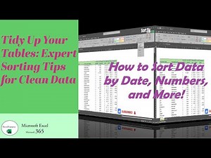 Excel Sort by ~ How to Sort Data by Date, Numbers, and More!