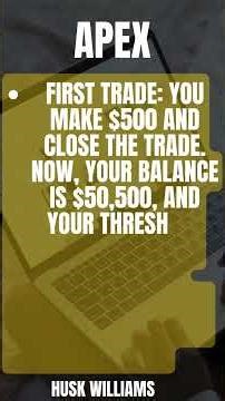Apex funded trader Trailing Drawdown work Trading Tip #apexfundedtrader #tradingtipsforbeginners