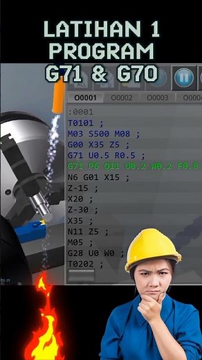 TASK 1 G CODE G71 & G70 Roughing Finishing #cncmachine #cncmachining #lathemachine #cnclathe