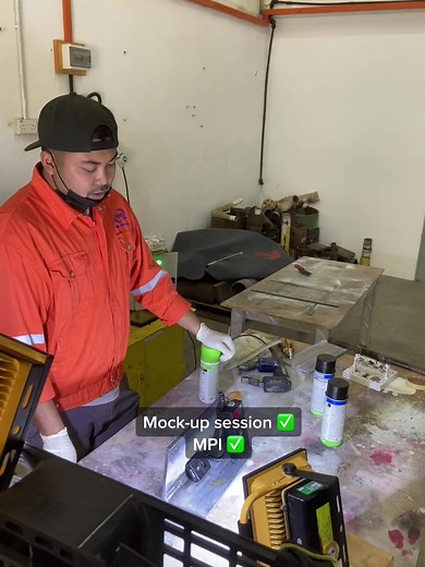 Magnetic particle testing #ndt #inspection #oilandgas #wisb #mpi