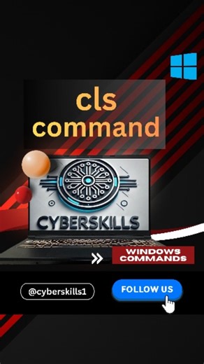 @cyberskills1 on Instagram: "#2026 #windows Too much text in Windows CMD? 😵 Clean it instantly using one simple command! 👉 cls #cybersecurity #cyberskills1 #followme"