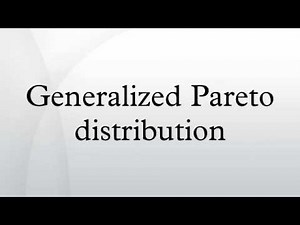 Generalized Pareto distribution