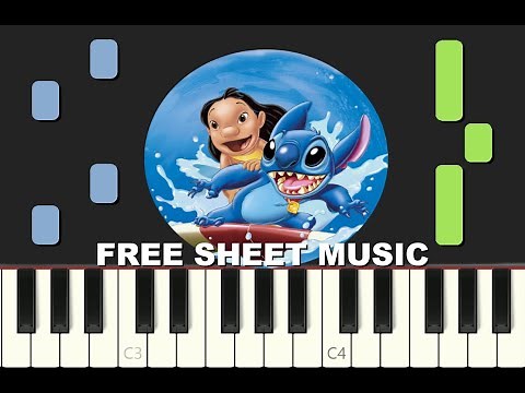 HE MELE NO LILO from Lilo & Stitch, Disney, Piano Tutorial with free Sheet Music (pdf)