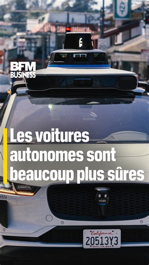 Les voitures autonomes sont beaucoup plus sûres 🚘 92% d'accidents en moins avec les piétons, 96% d'accidents en moins aux intersections… Une étude montre que les voitures autonomes sont beaucoup plus sûres que les voitures "normales". 🎙️ Anthony Morel | BFM Business