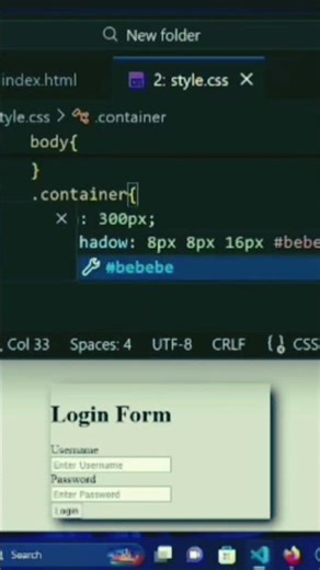 Login form by html & css,Part-2. #programming #codingtutorial #webdevelopment #frontendcourse