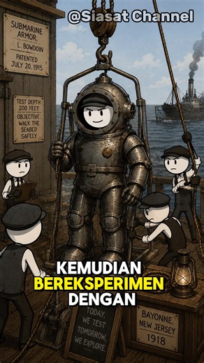 Baju selam besi buatan Harry Bowdoin 1918 #submarinearmor #harrybowdoin #shorts