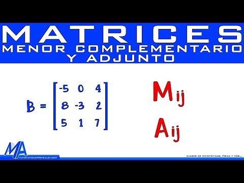 Menor complementario y adjunto de una matriz
