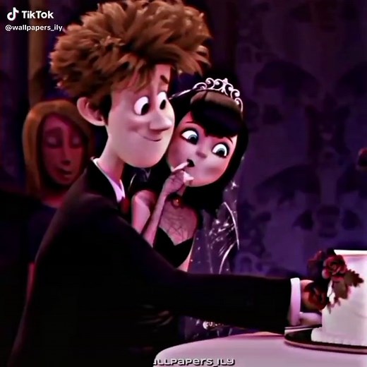 Adorable Mavis and Johnny Kiss | Hotel Transylvania Love Story