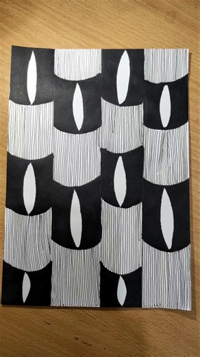 Easy Doodle Art | Simple Black & White Pattern Drawing ✨ #doodle #art #easy #zen #drawing