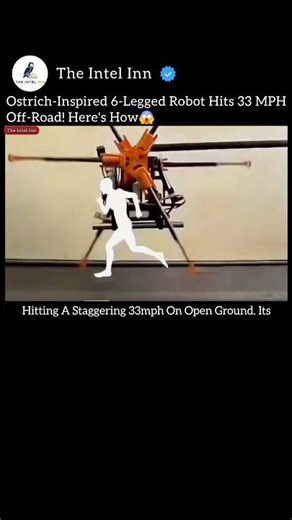 Ostrich-Inspired 6-Legged Robot Hits 33 MPH Off-Road! Here's How 😱 #Robotics #NatureInspired