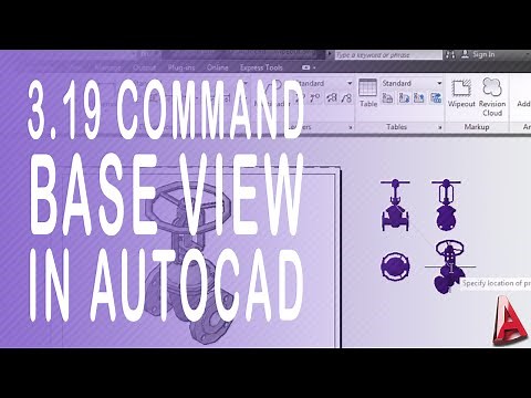 3.19 Autocad Base View. How to use command base view in autocad