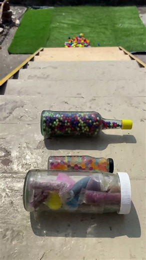 Breaking Glass Bottles ASMR 🔥 | Satisfying Bottle Rolling & Shattering #Shorts