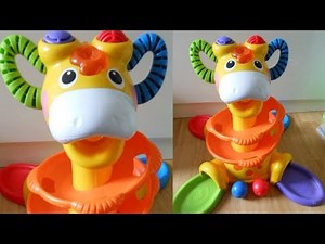 Fisher-Price Go Baby Go Sit to Stand Giraffe toy with balls
