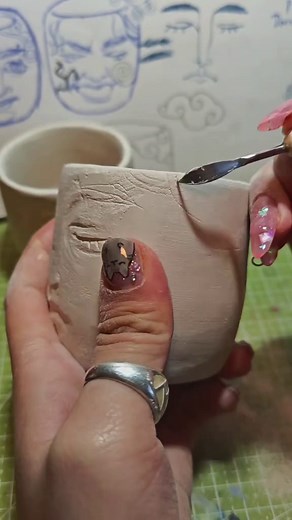 these took painstakingly long💔 #ceramicartist #sculpting #ceramicsculpture #art #fyp