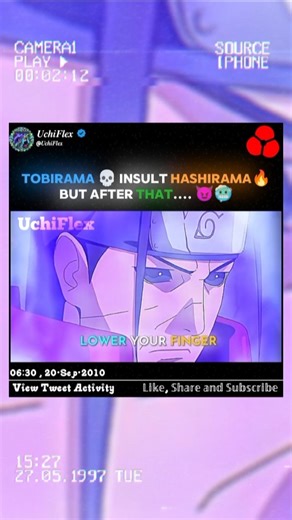 TOBIRAMA 💀 INSULT HASHIRAMA 🔥 BUT AFTER THAT ....😈🥶 | UchiFlex