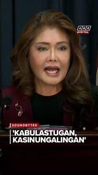 'Kabulastugan, kasinungalingan': Imee on alleged term-sharing deal between Marcos, VP Sara | ANC