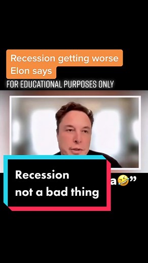 #superlauncherdao Elon shares that #recession is not a bad thing - translate that scenario to #defi #decentralizedfinance #investmentadvice #cryptoinvestment #futureofmoney #bearmarkets @superlauncherdao