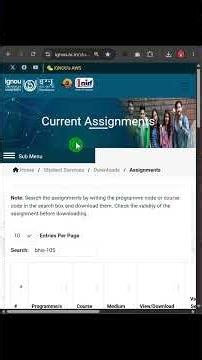 Assignment Submission Last Date for the January 2026 Students? #IGNOU #IGNOUNEWS
