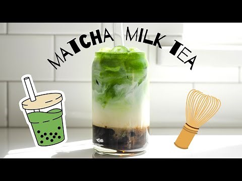 How to Make Matcha Milk Tea (with boba!)