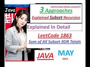 Sum of All Subset XOR Totals| LeetCode 1863 | Java Solution | Bits | 3 Approaches | Developer Coder