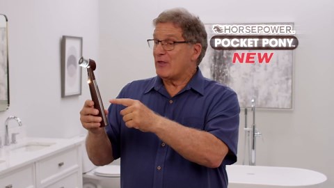 Horsepower Pocket Pony, AS SEEN ON TV, Waterproof, Cordless, Pocket-Sized, Oscillating Power Scrubber, Deep Clean, Tight Spaces, Rechargeable, Grout Lines, Corners & Detailing, 5 Brush Heads & LED