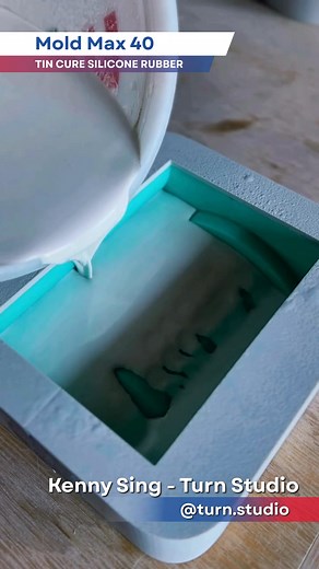 Kenny Sing of Turn Studio (@turn.studio) uses 3D-printed positive molds to create silicone negatives using Mold Max 40 tin-cure silicone rubber. This streamlines his process to make plaster molds that will be used to slipcast ceramic mugs. Streamline your processes with mold making and casting materials fromhttps://reynoldsam.pulse.ly/zmugxyx77o | Reynolds Advanced Materials