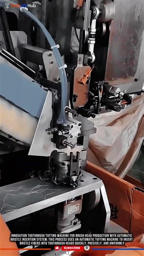 Innovation Toothbrush Tufting Machine with Automatic Bristle Insertion System #tech